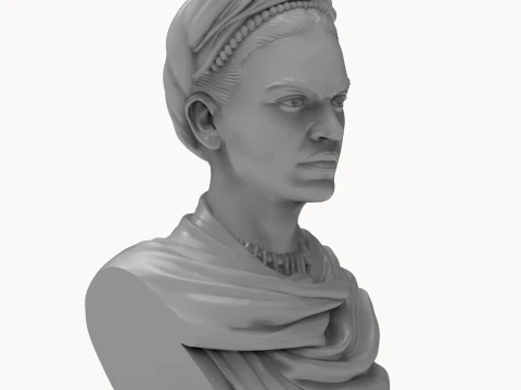 Frida Kahlo 3D Printable Bust 3D Print Model