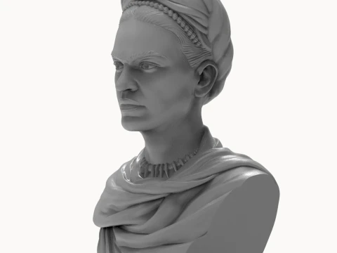 Frida Kahlo 3D Printable Bust 3D Print Model
