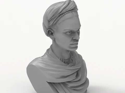 Frida Kahlo 3D Printable Bust 3D Print Model