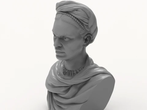 Frida Kahlo 3D Printable Bust 3D Print Model