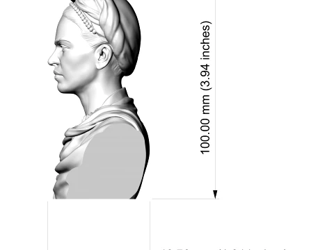 Frida Kahlo 3D Printable Bust 3D Print Model