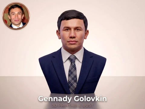 Gennady Golovkin 3D Printable Bust Model Cetak 3D
