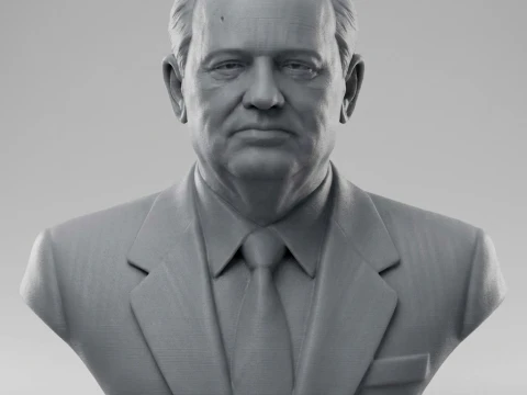 Mikhail Gorbachev 3D Printable Bust 3D Print Model