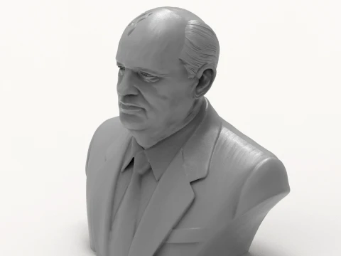 Mikhail Gorbachev 3D Printable Bust 3D Print Model