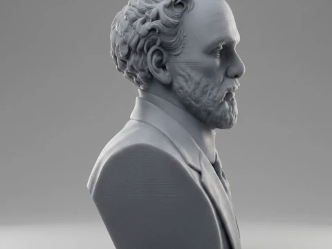 Gustav Klimt 3D Printable Bust 3D Print Model