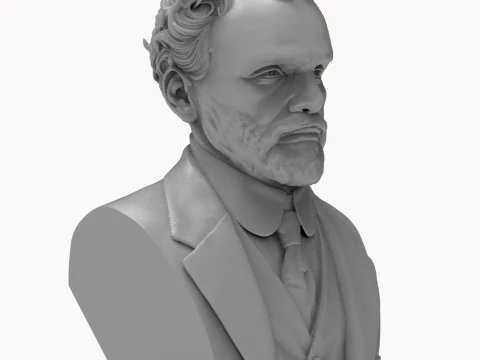 Gustav Klimt 3D Printable Bust 3D Print Model