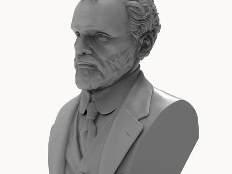Gustav Klimt 3D Printable Bust 3D Print Model