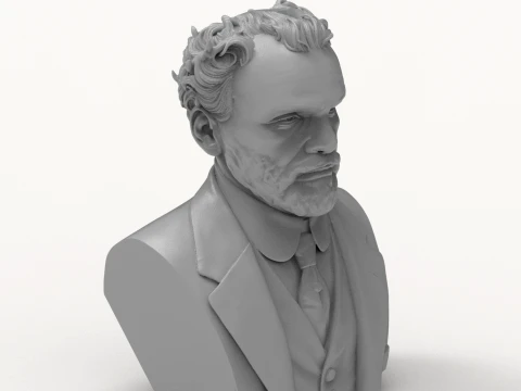 Gustav Klimt 3D Printable Bust 3D Print Model