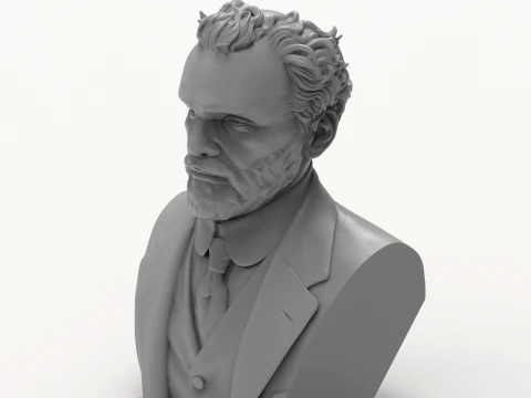 Gustav Klimt 3D Printable Bust 3D Print Model