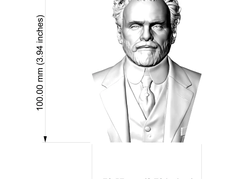 Gustav Klimt 3D Printable Bust 3D Print Model
