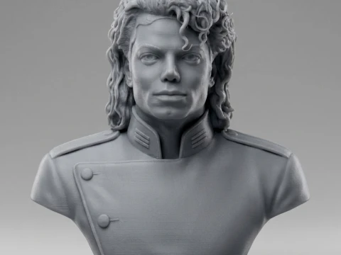 Michael Jackson 3D Printable Bust 3D Print Model