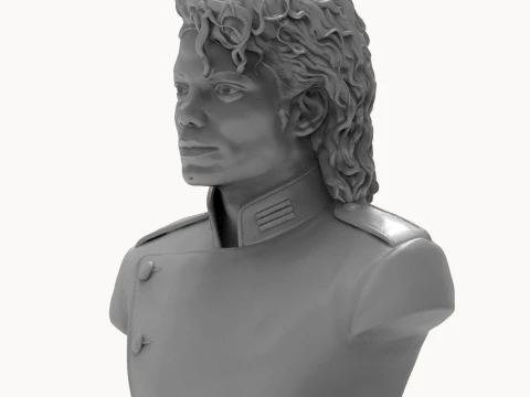 Michael Jackson 3D Printable Bust 3D Print Model