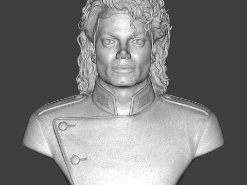 Michael Jackson 3D Printable Bust 3D Print Model