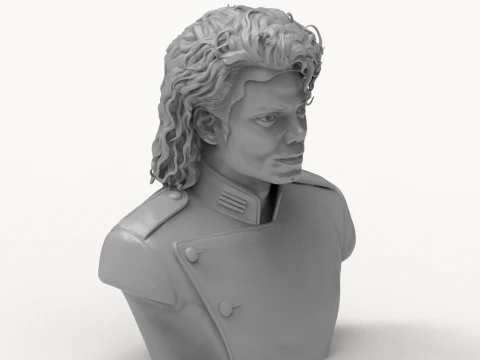 Michael Jackson 3D Printable Bust 3D Print Model