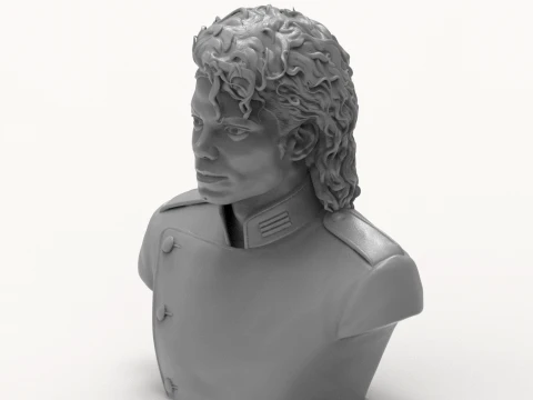 Michael Jackson 3D Printable Bust 3D Print Model