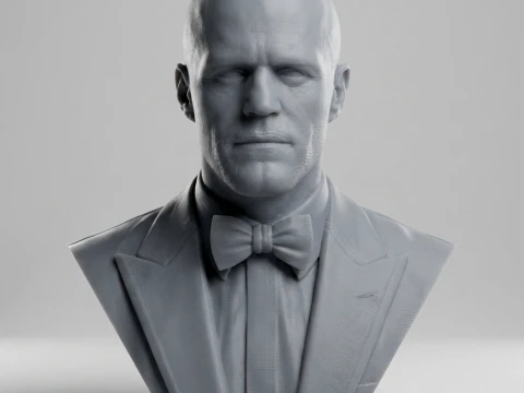 Jason Statham 3D Printable Bust 3D Print Model