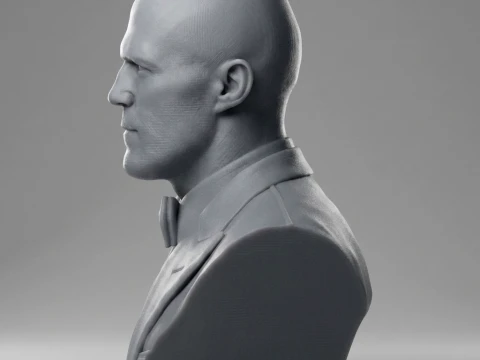 Jason Statham 3D Printable Bust 3D Print Model