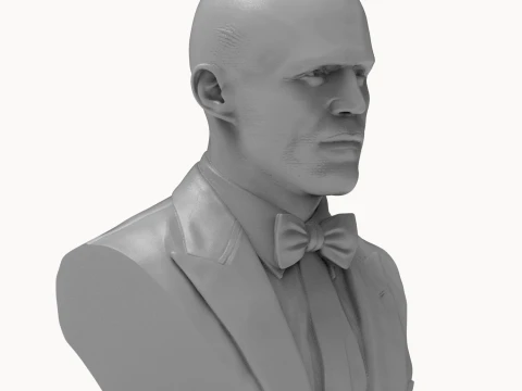 Jason Statham 3D Printable Bust 3D Print Model