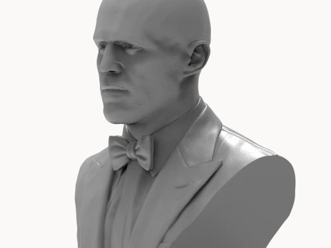 Jason Statham 3D Printable Bust 3D Print Model