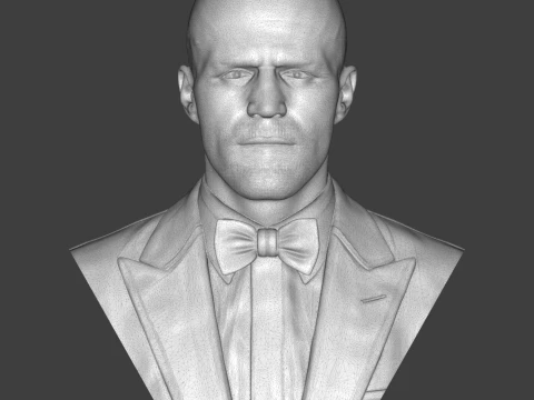 Jason Statham 3D Printable Bust 3D Print Model