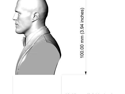 Jason Statham 3D Printable Bust 3D Print Model