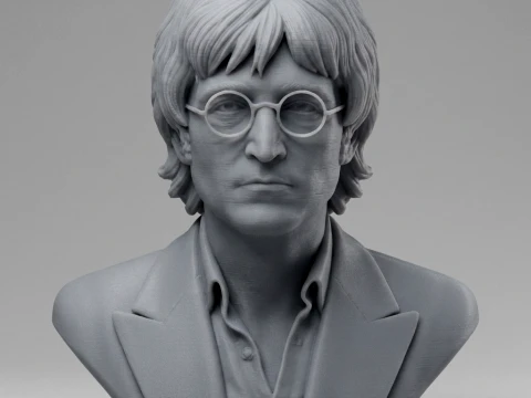 John Lennon 3D Printable Bust 3D Print Model