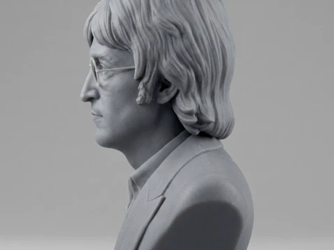 John Lennon 3D Printable Bust 3D Print Model