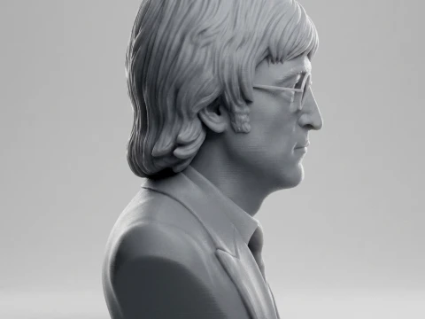 John Lennon 3D Printable Bust 3D Print Model