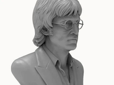 John Lennon 3D Printable Bust 3D Print Model
