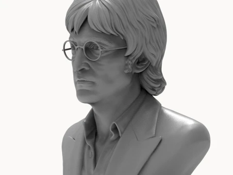 John Lennon 3D Printable Bust 3D Print Model