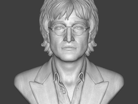 John Lennon 3D Printable Bust 3D Print Model