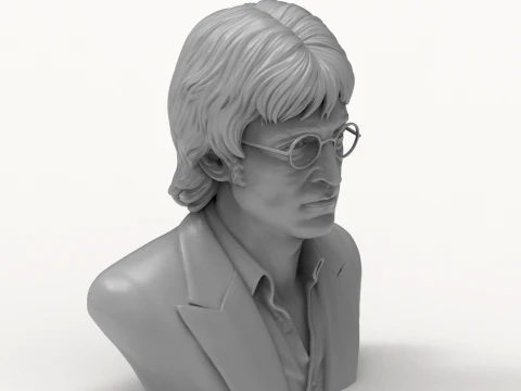 John Lennon 3D Printable Bust 3D Print Model