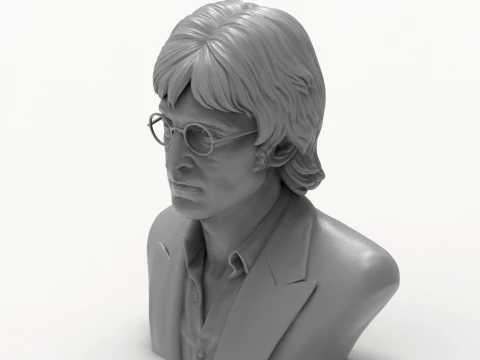 John Lennon 3D Printable Bust 3D Print Model