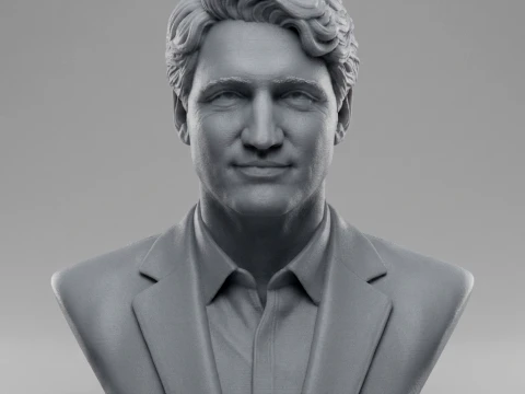 Justin Trudeau Realistic 3D Printable Bust 3D Print Model