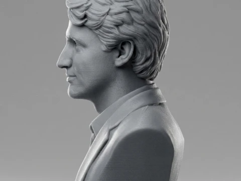 Justin Trudeau Realistic 3D Printable Bust 3D Print Model
