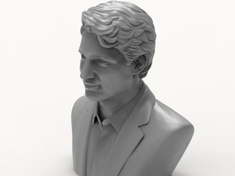 Justin Trudeau Realistic 3D Printable Bust 3D Print Model