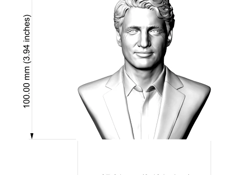 Justin Trudeau Realistic 3D Printable Bust 3D Print Model
