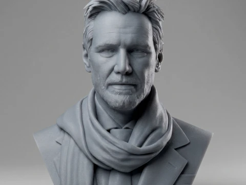 Keanu Reeves 3D Printable Bust 3D Print Model