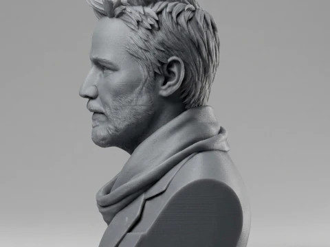 Keanu Reeves 3D Printable Bust 3D Print Model