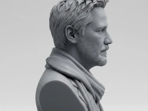 Keanu Reeves 3D Printable Bust 3D Print Model