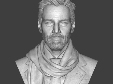 Keanu Reeves 3D Printable Bust 3D Print Model