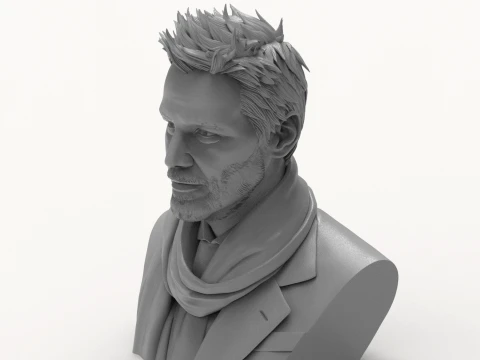 Keanu Reeves 3D Printable Bust 3D Print Model