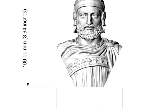 Cyrus the Great 3D Printable Bust 3D Print Model