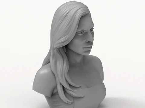 Lady Gaga 3D Printable Bust 3D Print Model