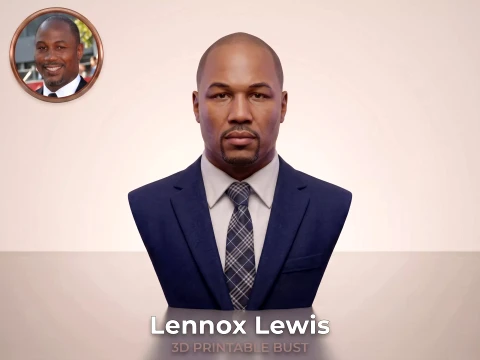 Lennox Lewis 3D Printable Bust Free Model Cetak 3D