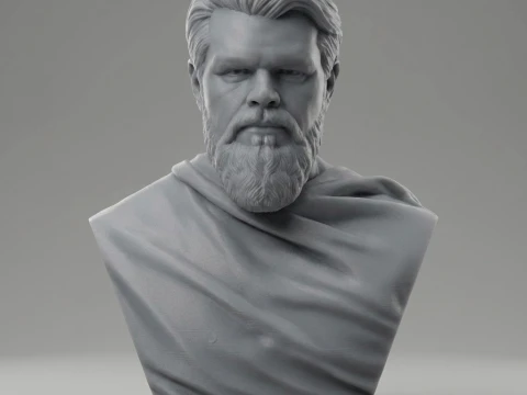 Matt Damon Odysseus from The Odyssey movie 3D Printable Bust 3D Print Model