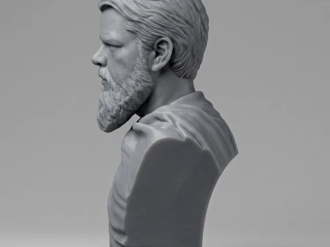 Matt Damon Odysseus from The Odyssey movie 3D Printable Bust 3D Print Model