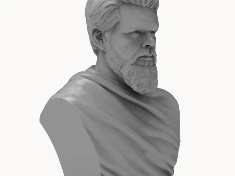 Matt Damon Odysseus from The Odyssey movie 3D Printable Bust 3D Print Model