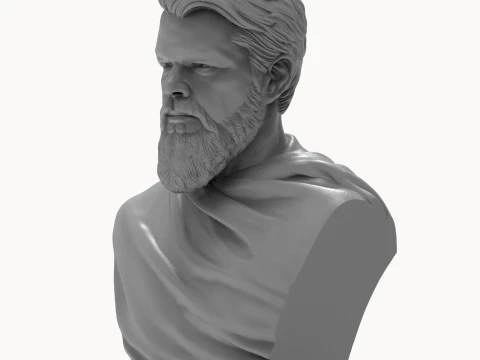 Matt Damon Odysseus from The Odyssey movie 3D Printable Bust 3D Print Model