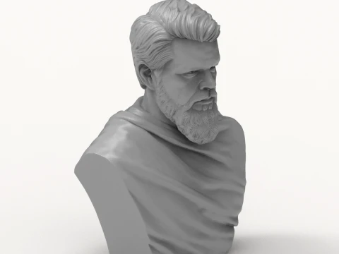 Matt Damon Odysseus from The Odyssey movie 3D Printable Bust 3D Print Model